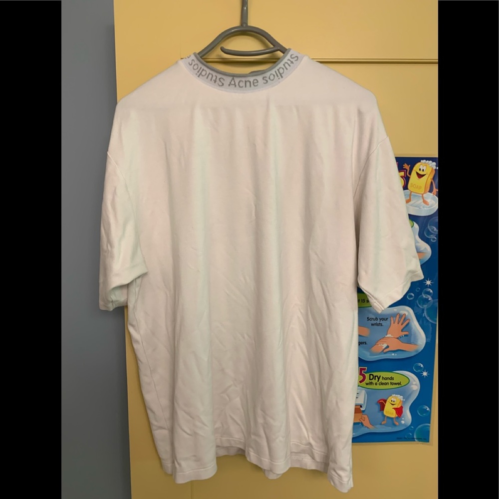 Acne Studios White Logo Rib Tee